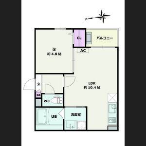 1LDK 間取り図