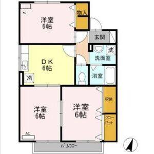 3DK 間取り図