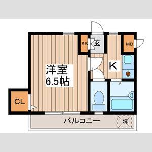 1K 間取り図