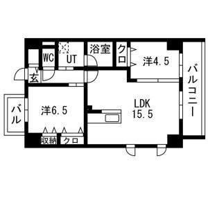 2LDK 間取り図
