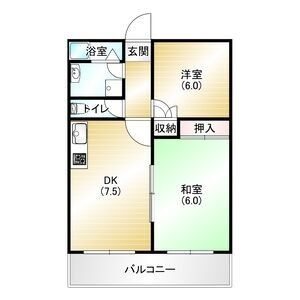 2DK 間取り図
