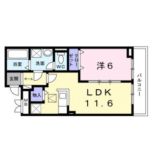 1LDK 間取り図