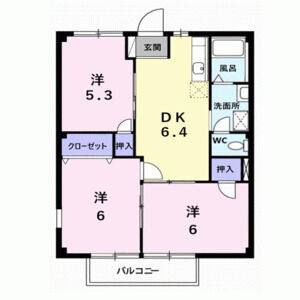 3DK 間取り図