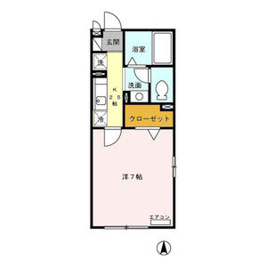 1K 間取り図