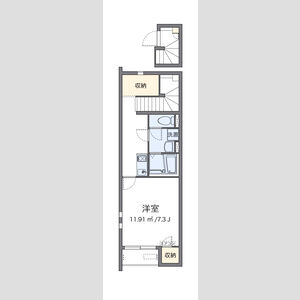 1K 間取り図