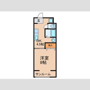 1DK 間取り図