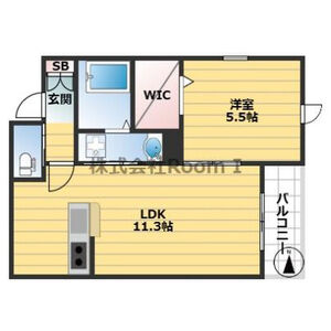1LDK 間取り図
