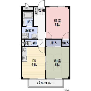 2DK 間取り図
