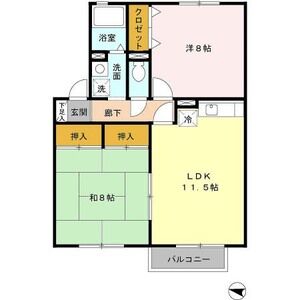 2LDK 間取り図