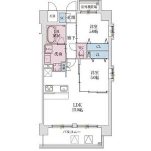 2LDK 間取り図