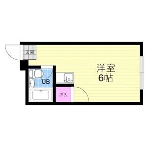 1R 間取り図