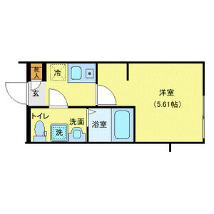 1K 間取り図