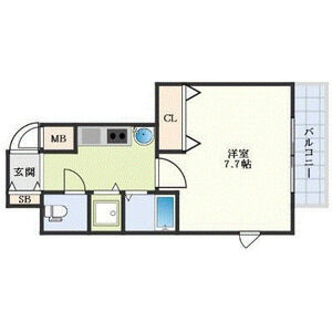 1K 間取り図