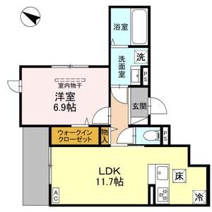 1LDK 間取り図