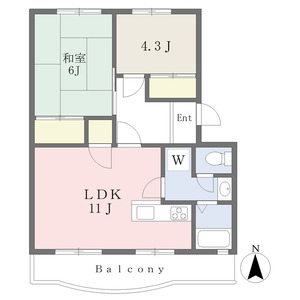 2LDK 間取り図