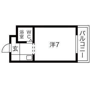 1K 間取り図