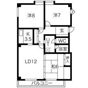 3LDK 間取り図