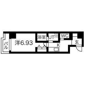 1K 間取り図