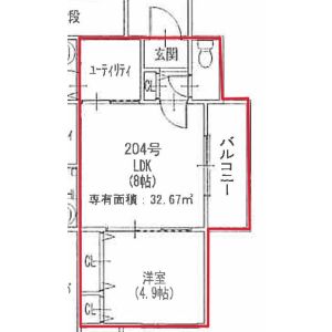 1LDK 間取り図