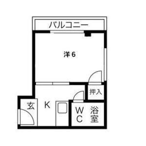 1K 間取り図