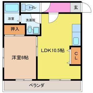 2DK 間取り図