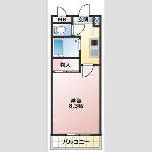 1K 間取り図