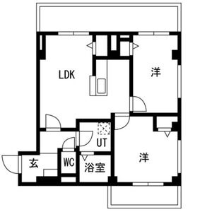 2LDK 間取り図