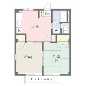 2DK 間取り図