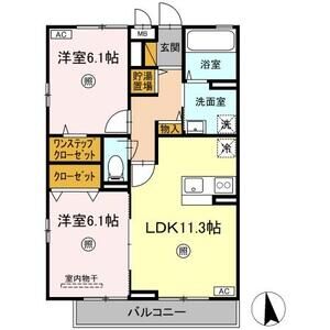 2LDK 間取り図