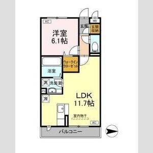 1LDK 間取り図