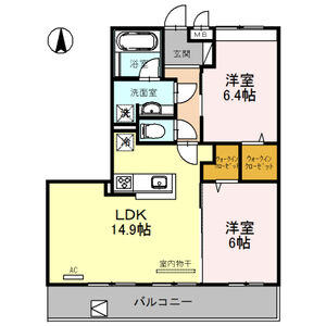 2LDK 間取り図