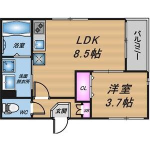 1LDK 間取り図