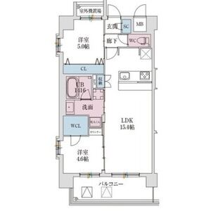 2LDK 間取り図