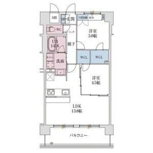 1LDK 間取り図