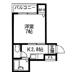 1K 間取り図