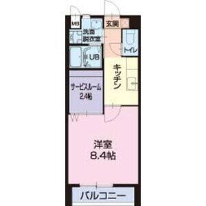 1K 間取り図