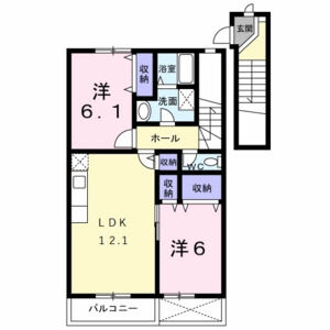 2LDK 間取り図