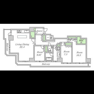 3LDK 間取り図