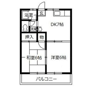 2DK 間取り図