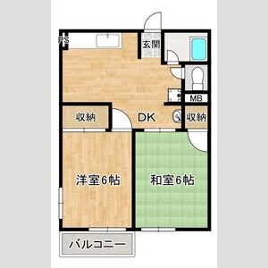 2DK 間取り図
