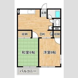 2DK 間取り図