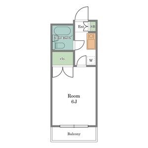 1K 間取り図