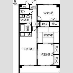 3LDK 間取り図