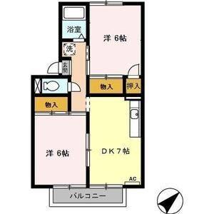 2DK 間取り図