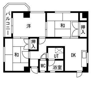3DK 間取り図