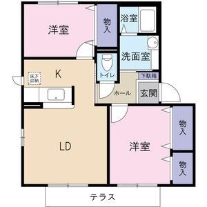 2LDK 間取り図