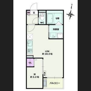 1LDK 間取り図