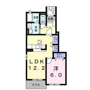 1LDK 間取り図