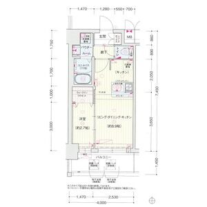 1LDK 間取り図