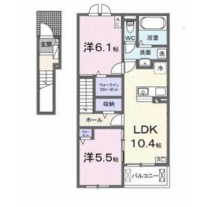 2LDK 間取り図